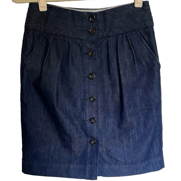 Anthropologie Pilcro and the Letterpress Denim Skirt Size 4 - Picture 1 of 8